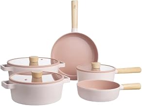 Conjunto de Panelas - Indução, Neoflam, Fika, cor Rosa, Aluminio Injetado com Revestimento Cerâmico Interno & Externo