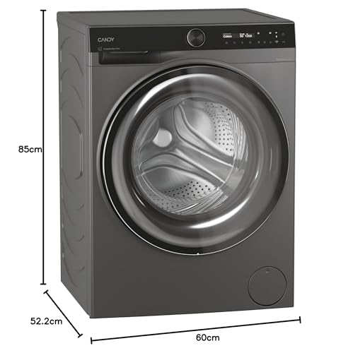 Candy Prowash 700 Lavatrice 9 Kg, Libera Installazione, 1400 Giri, 16 Programmi, 72 Db, Funzione Partenza Ritardata, Axlxp 85X60X52,2 Cm, Antracite - Bs 49SB8G [Classe Di Efficienza Energetica A] - 8