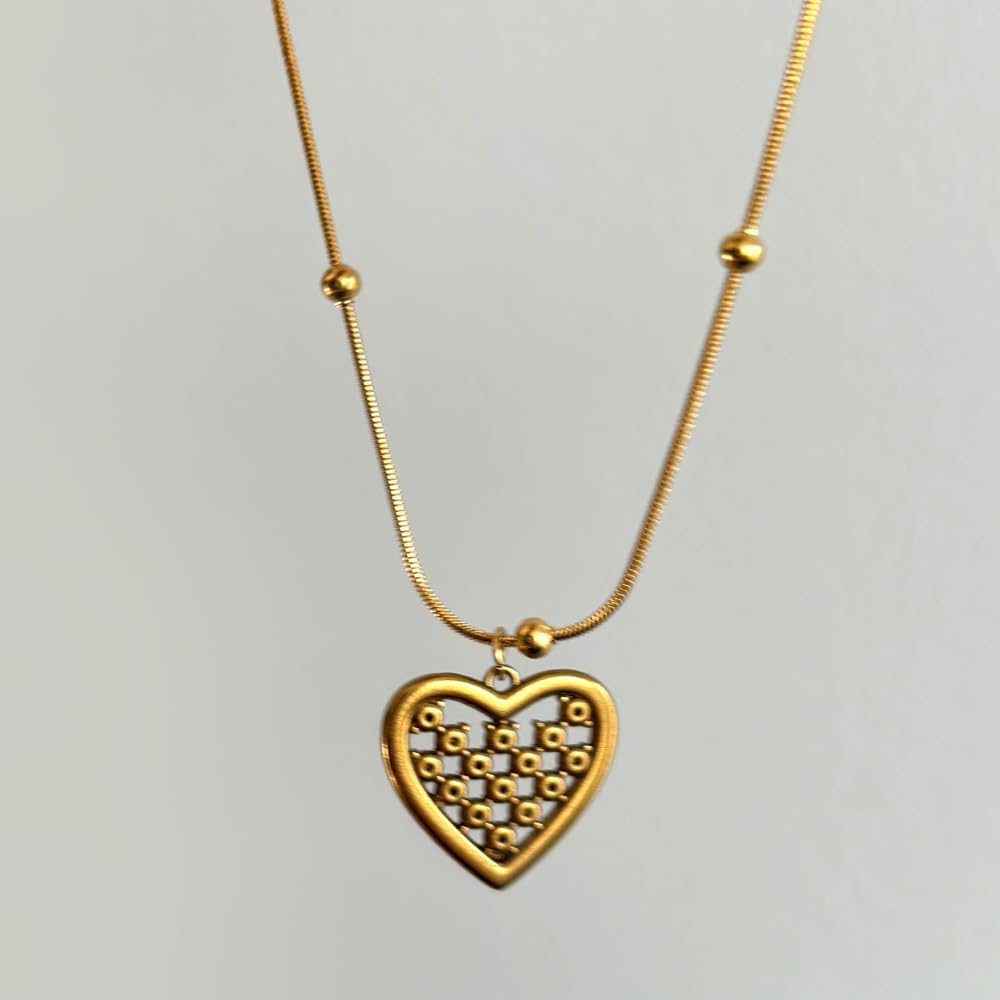 18K Gold Plated Dainty Heart Pendant Necklace for Women, Adjustable Pave Rhinestone Charm Jewelry Gift - Image 8