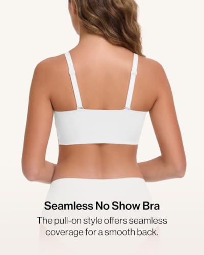 Image of Ubras Wireless Bralette Seamless T-Shirt Bra Spaghetti Strap Bra | Women, Pull On, Comfortable, Breathable, Smooth, Daily Wear