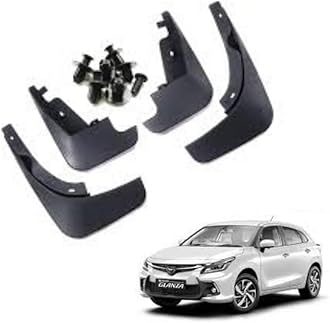 Autokaar OE Type/Box Type Car Mud Flap for Toyota Glanza, Black Type 1