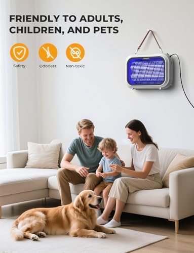 YISSVIC Bug Zapper Indoor Electric Mosquito Zapper Outdoor 4200V Plug in Waterproof for Kitchen Patio Courtyard Garden Camping — view 4