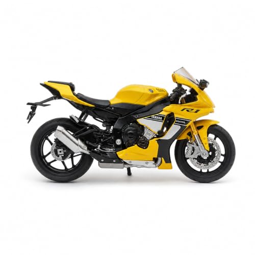 Image of Wizplex MSZ Yamaha YZF-R1 1:18 Scale Officially Licensed Die Cast Metal Bike - Superbike Model with Steerable Wheel, Rear Suspension & Kickstand, Collectible Showpiece for Kids 6+ & Enthusiasts