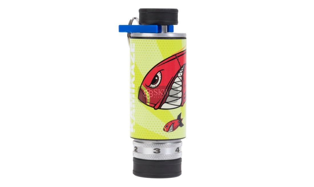 Genérico Granada de Detonación Saigo Defense Kamikaze XL, Amarilla, 13,6 cm, 6 Cartuchos de Fogueo 9mm, para Entrenamiento y Airsoft