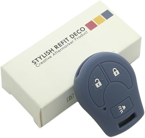 Miniatura 6 de SEGADEN Funda protectora de silicona compatible con Nissan CV2506 con llavero remoto de 3 botones, color rosa