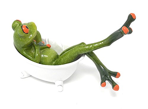 Estatua Decorativa Rana Verde para Baño y Dormitorio miniatura 3