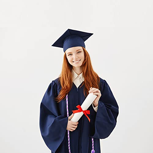 Cordón de honor de graduación Haconba morado y blanco, 25 piezas de rayón trenzado 4