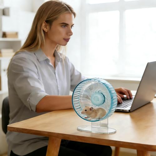 Roue pour hamster anti-bruit avec support ajustable pour rongeurs - 3