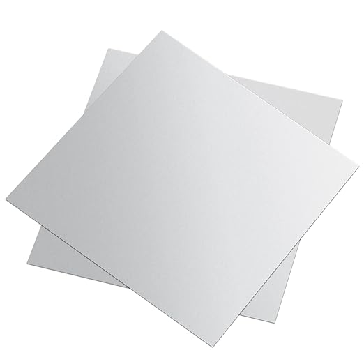 2 Pieces 6061 T651 Aluminum Sheet Metal 6 x 6 x 1/8 (0.125") Inch Thickness Rectangle Metal Plate, 3mm Aluminum Sheet, Plate for Crafting, Industry