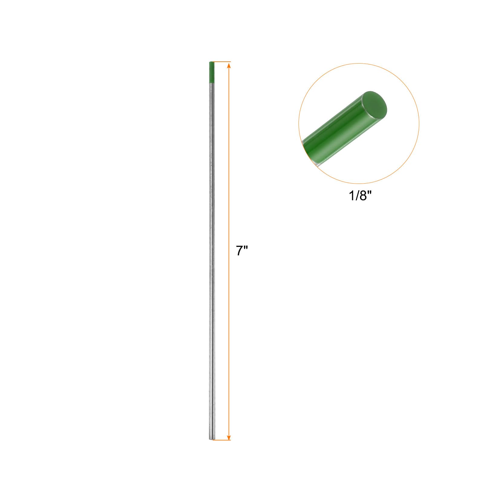 QUARKZMAN 10 sztuk elektrod spawalniczych TIG 1/8" x 7" czyste do spawania stali nierdzewnej stop aluminium i magnezu spawanie przemysłowa produkcja zielona WP
