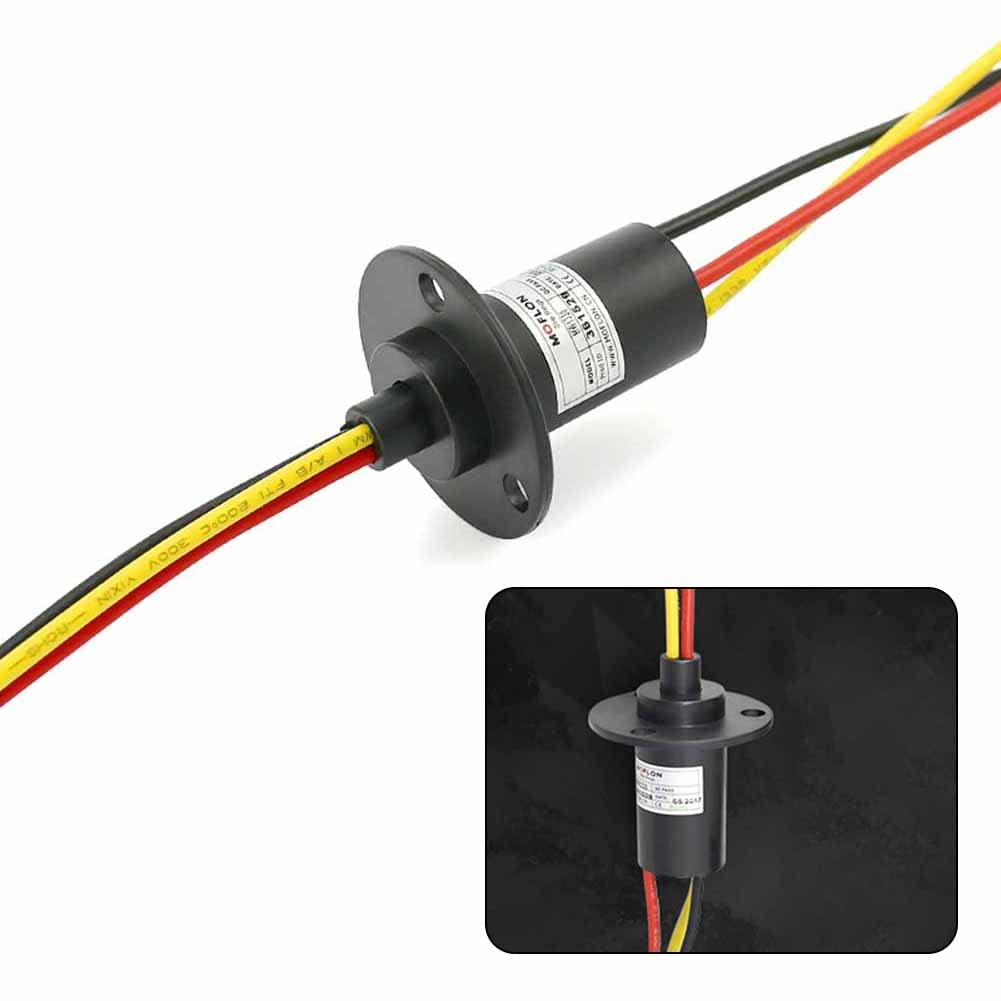 Produktbild von 3-Draht-30A-Schleifring Mit Edelmetallkontakt – 360° Drehübertragung Für Windturbinen, PTZ & Roboter, 22 Mm Ø