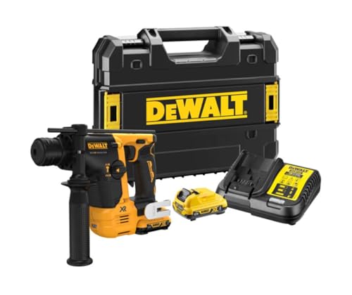 DeWALT SDS plus DCH072L2 QW Cordless Hammer Drill 12 V Including 2x 3 Ah Batteries, Quick Charger, Additional Handle, Depth Stop, Belt Clip, TSTAK Box II