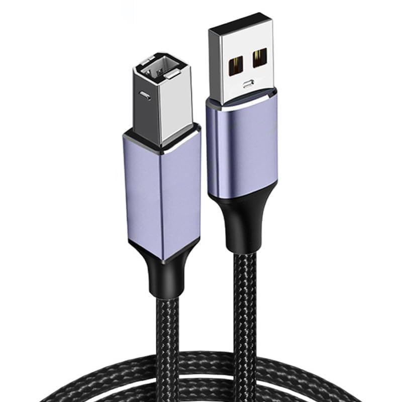 Mizi Printer Cable, 10FT USB Printer Cable USB 2.0 Type A Male to B Male Scanner Cord USB B Cable High Speed for HP, Canon, Epson, Dell, Brother, Lexmark, Xerox, Samsung etc and Piano, DAC - Gray (B0D4R19MVW) Amazon Price History, Amazon Price Tracker