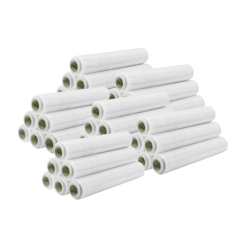 IMBALLAGGI 2000-36pz. Pellicola Estensibile Manuale - Film Estensibile Fascia per Pallet e Imballaggio - Trasparente - 50cm x 160mt - (36)