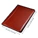 Enyuwlcm A4 PU Leather Padfolio with Zipper Zippered Portfolio with Clipboard for Resume Suitable for Men Women (Brown)