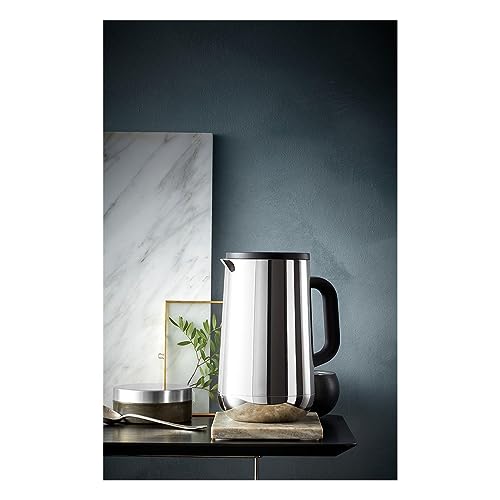 WMF Impulse Thermoskanne Edelstahl 1l, Isolierkanne für Tee oder Kaffee, Druckverschluss, hält Getränke 24h kalt & warm – Bild 3