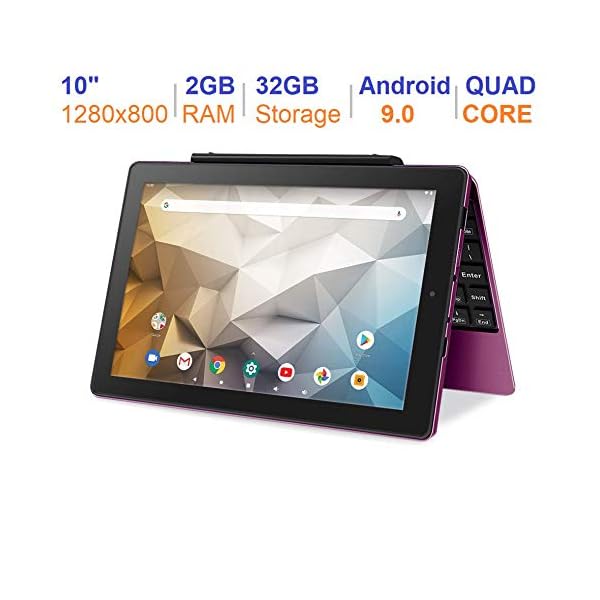 RCA-Newest-Best-Performance-Tablet-Quad-Core-2GB-RAM-32GB-Storage-IPS-HD-Touchscreen-WiFi-Bluetooth-with-Detachable-Keyboard-Android-9-Pie-10-Burgundy RCA Newest Best Performance Tablet Quad-Core 2GB RAM 32GB Storage IPS HD Touchscreen WiFi Bluetooth with Detachable Keyboard Android 9 Pie (10", Burgundy)