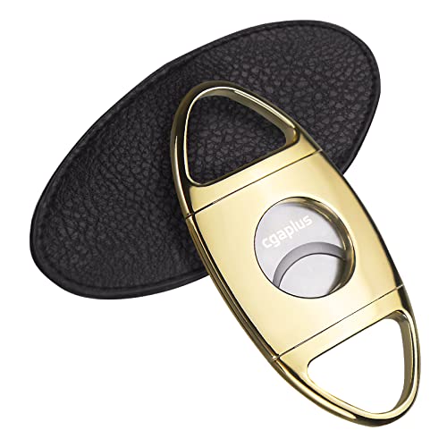 Cigar Cutter Stainless Steel Double Blade Cigar Guillotine With Leather Pouch Cigar Cutter #TOP4