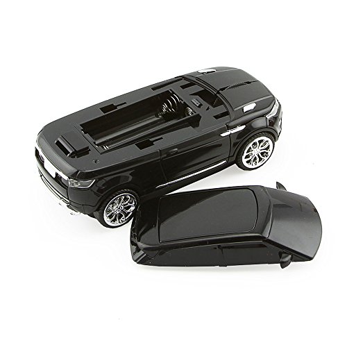 Usbkingdom 2.4Ghz Sport Car Shape Wireless Mouse Cordless Optical Mice With Usb Receiver For Pc Laptop Desktop Computer 1600Dpi 3 Buttons (Black) #TOP3