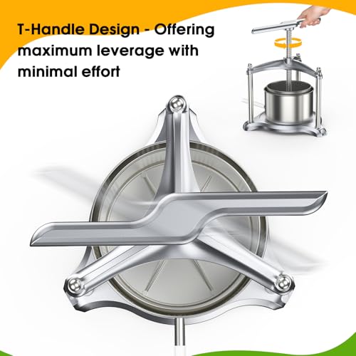 Fruit Wine Press - 100% Natural Juice Maker for Apple, Carrot, Orange, Berry & Vegetables - Ideal for Cheese Making, Tinctures & Herbal Extracts(1.6 Gallon,Green)
