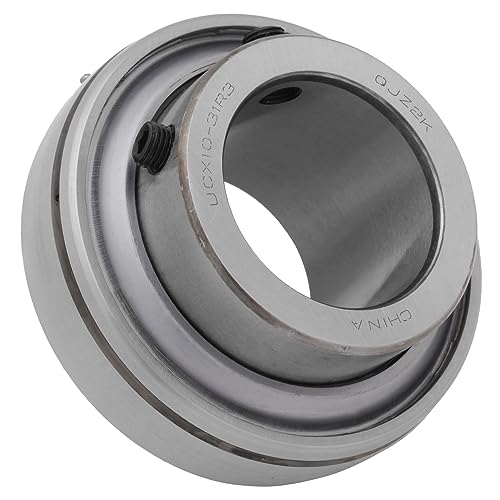 UCX10-31-R3 - Medium Duty Insert Bearing - 1-15/16 in Bore - 3.937 in Outer Diameter - 0.984 in Outer Ring Width - 2.189 in Inner Ring Width - Set Screw Locking, Triple Lip Seals, Relubricable