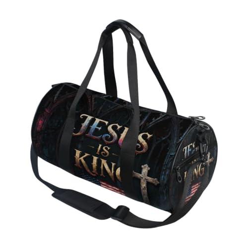 Bolsa de deporte redonda con bolsillo interior de diseño gótico