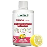 Ionic Silica, Liquid Supplement, Fast-Absorbing for Radiant Skin, Strong Hair, Nails and Joint, Vegan, Non-GMO, Gluten-Free, Sugar-Free, Delicious Lemon-Lime, Made in Canada, 33 Doses, 500ml