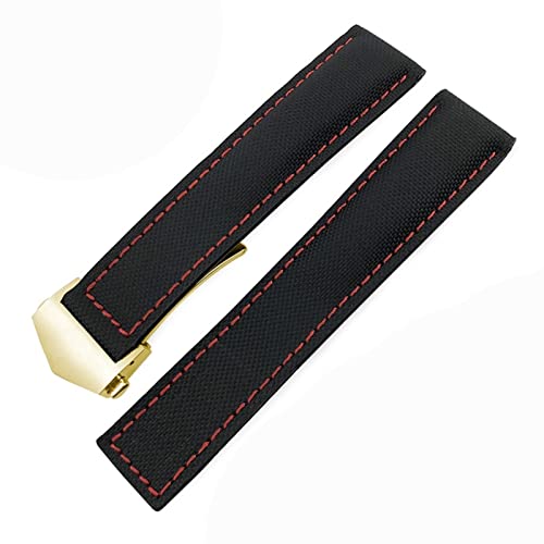 Bracelet montre Tag Heuer Carrera en nylon et cuir noble, finition élégante boucle déployante noire