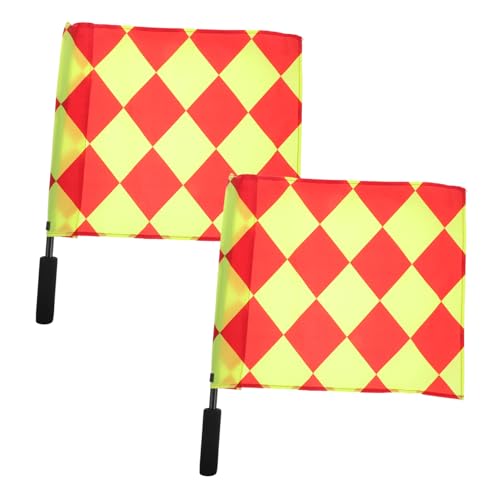VANZACK 2pcs Professional Soccer Referee Flags Signal Hand Flags for Match Control