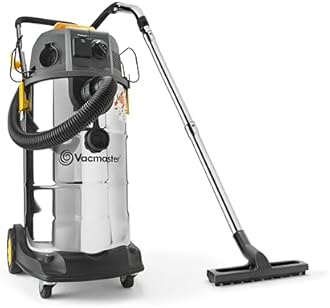 Vacmaster M Class Dust Extractor 240V with Power Take Off, 38L Industrial Wet & Dry Vacuum Cleaner 240V with Variable Speed Control & Push Clean Filter