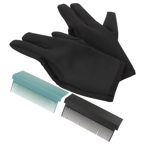 VILLFUL Hitzebeständige Fingerschutzhandschuhe mit Kamm für Haarstyling Hitzeschutzhandschuhe gegen Verbrühungen Beim Glätten Hitzeisolierende Handschuhe für Profi-haarstyling