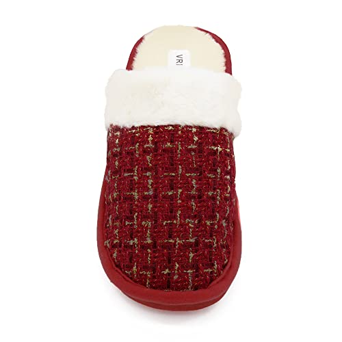 Image of VRITRAZ Women's Comfort Slip On Closed Toe Warm Winter House Clog Indoor Slipper