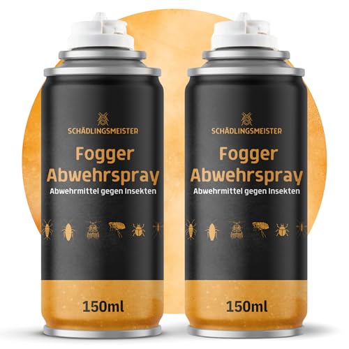 Fogger Abwehrspray – Abwehrmittel gegen Insekten – Mit Zitroneneukalyptusöl – Wirkt gegen Schaben, Flöhe, Motten, Milben, Wanzen & mehr –...