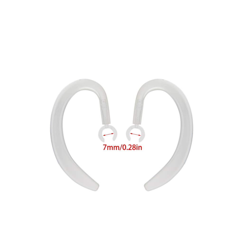 1 paio di ganci per le orecchie in morbido silicone con gancio per auricolari, clip retrattile
