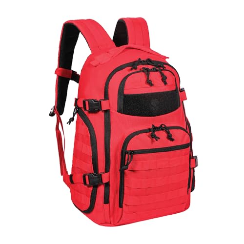 TRAILKICKER Tactical Laptop Backpack Military Backpack for Men Women Red Tactical Bag Backpack