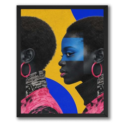 ALPINE INK CO. African American Glossy Poster - Modern Black Woman Portrait Artwork - Bold Color Block Fashion Design - Living Room Office Wall Decor - 8x10 Unframed Glossy Print