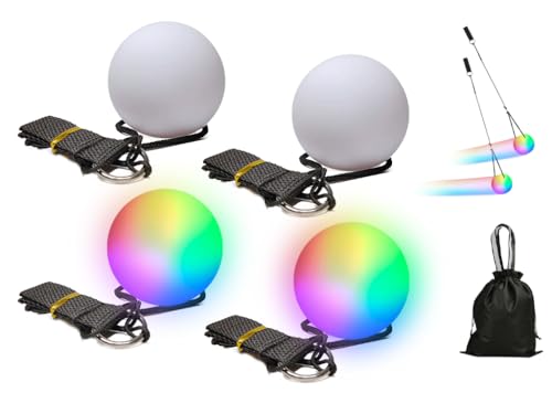 Pois LED stroboscopique en spirale arc-en-ciel pour jonglage enfant et kermesse