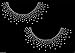 Clear 2x Neckline Splash Iron On Rhinestone Transfer Crystal Hotflix t-shirt applique