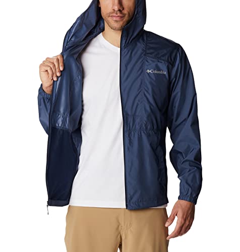 Columbia Men's Flashback Windbreaker, Dark Mountain/Collegiate Navy, X-Large #TOP4