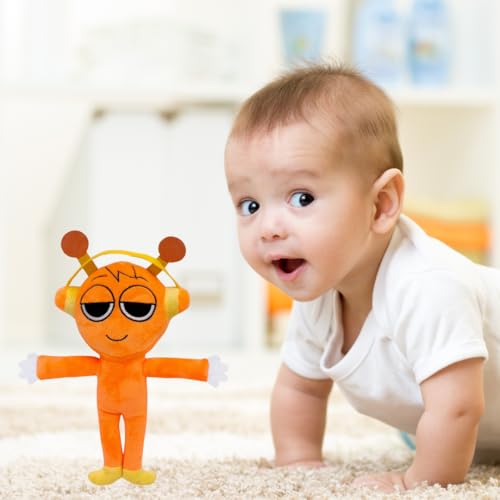 Image of Customized Text Standing Orange Sprunki Plush Toys