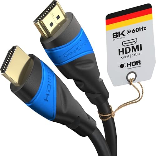 KabelDirekt – 8K & 4K HDMI-Kabel – 2m – Deutsche Flexcore-Technik | 10K, 8K@60Hz & 4K@120Hz, High Speed HDMI – für PS5, Xbox Series X/S, Switch 2, PC & Blu-ray – störungsresistent