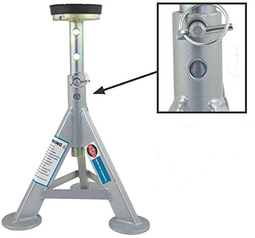ESCO 10499 Low Profile Performance Jack Stand, Flat Top Rubber Cushion Post, 3 Ton Capacity