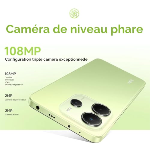 Redmi Note 14 4G batterie 5500mAh puissante et grand stockage 256Go