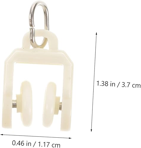 Miniatura 8 de TEHAUX 100 pcs Windows Glider Wheel Hooks Sliding Fitting for Shower Pulley Runner Ers Cm Plastic Curtain Track Tracks Hook Ceiling