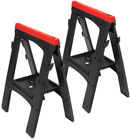 Heavy Duty Plastic Sawhorse Set 