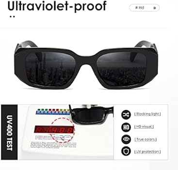 kimorn Rechthoekige zonnebril voor vrouwen mannen trendy retro trendy zonnebril 90's vintage vierkant frame, Eén Maat