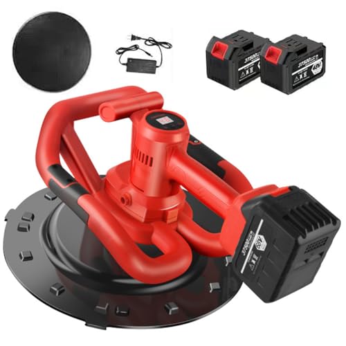 Electric Drywall Sander, Handheld Wall Plastering Machine with LCD Display & 9 Adjustable Speeds for Smoothing, Compaction, Grinding, and Finishing