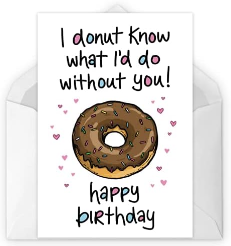 Vending India Personalised/Customised Greeting Card Series - Happy Birthday (Donut Birthday Card)