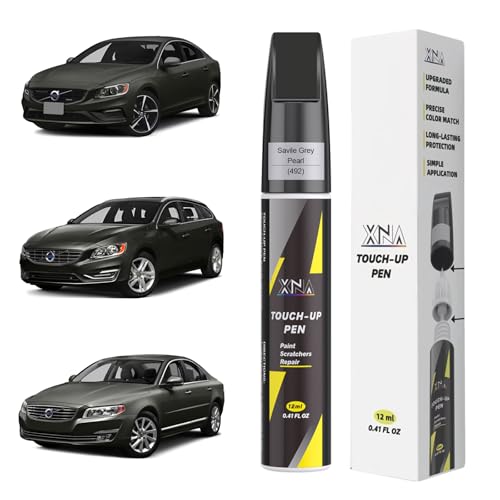XNA Savile Grey Pearl(492) for Volvo Touch Up Paint, Car Scratch Remover for Nicks and Chips Repair, 2-In-1 Quick & Easy Fix Car Scratch Repair Kit with Exact Color-Matched