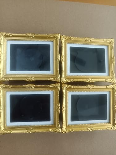 Imanes decorativos rectangular dourado pack 4 miniatura 3